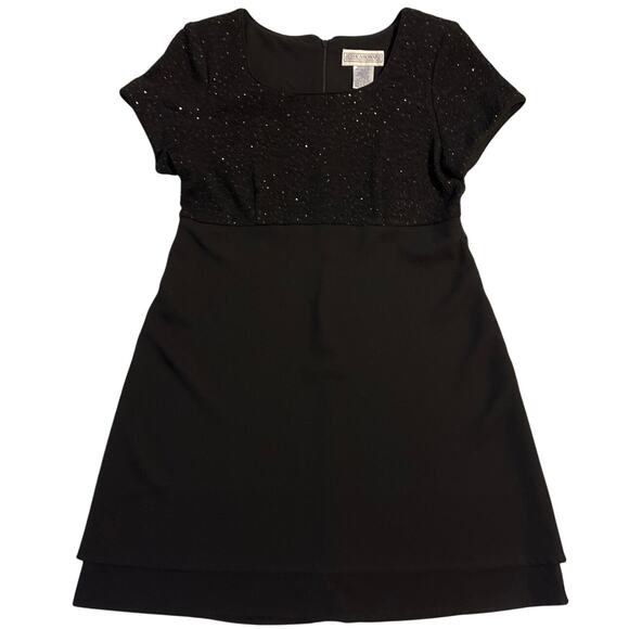 Jessica Howard Bling Black Dress Womens Size 14 Holiday Party New Years Sparkle - Picture 2 of 13